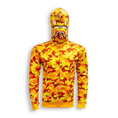 PUBG Bape Yellow Full Zipper Hoodie Set